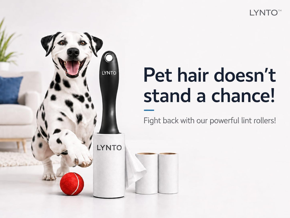 Extra-Sticky Lint Rollers for Pet Hair, 5 Rolls, 300 Sheets