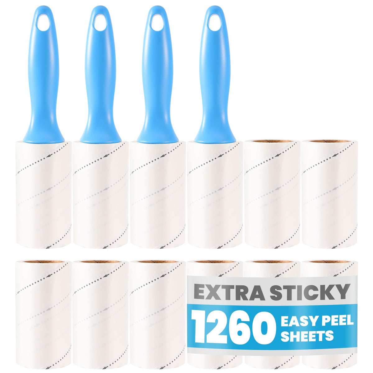 630 Sheets Extra Sticky Lint Roller for Pet Hair, 2 Handles