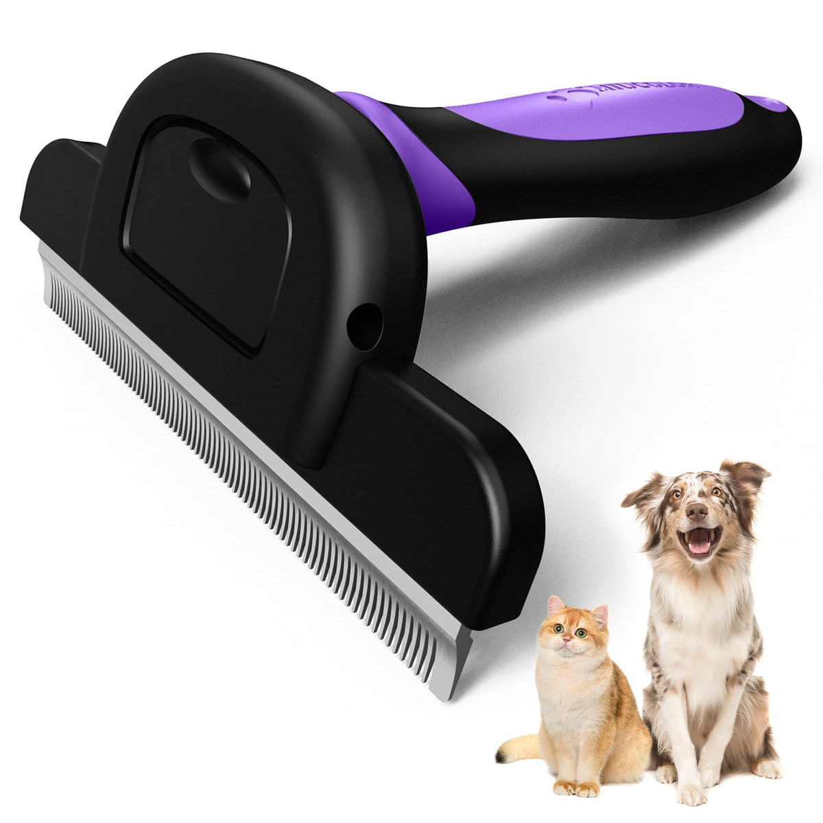 MIU COLOR Pet Grooming Brush, Deshedding Tool for Dogs & Cats, Blue