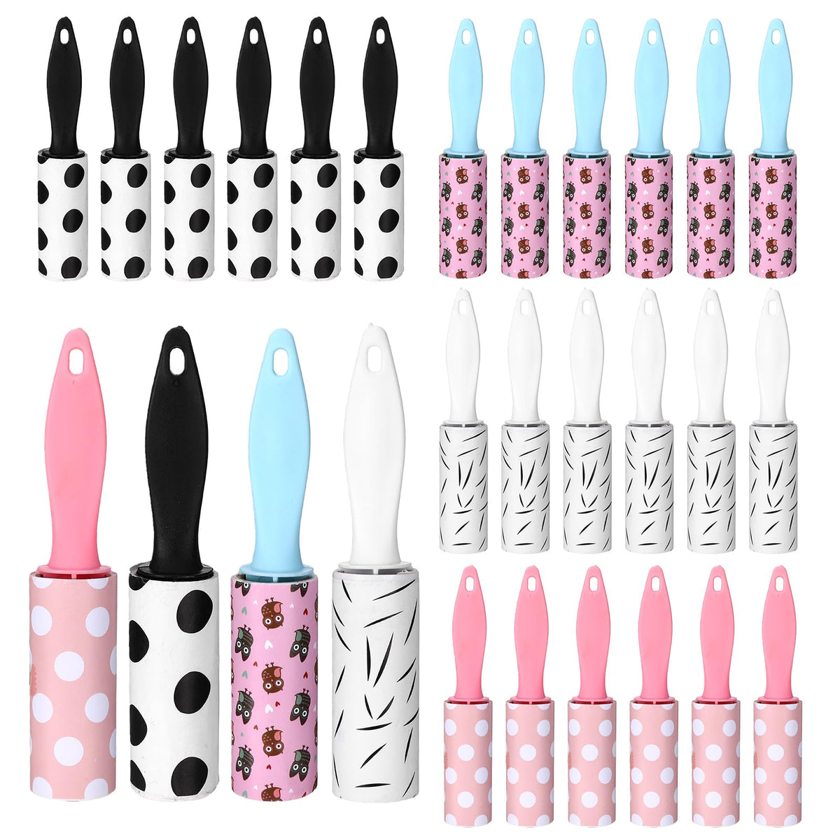 12 Pcs Mini Lint Roller for Clothes Travel Size, Travel Lint Roller for Clothes, Pet Hair, Furniture and Car Compact, Small Lint Remover Sticky Pet Hair Removal Tool for Travel