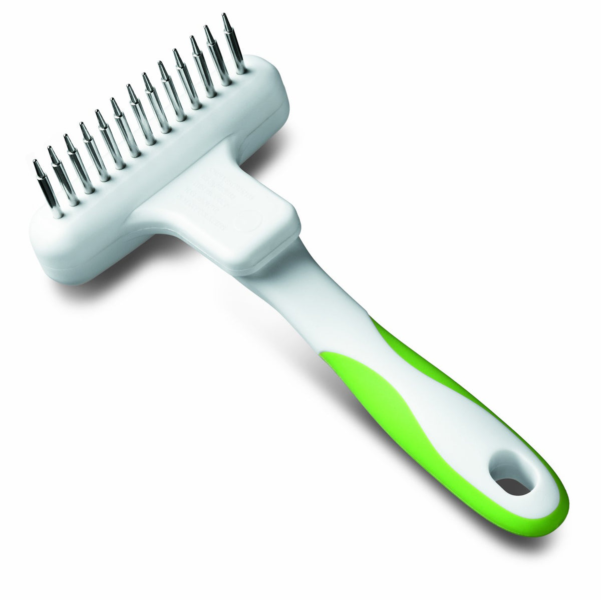 Andis 65735 Flexible Single Row Dog Brush - Removes Unwanted Shedding Hair with 360 Rotating or 13 Long Teeth - Promotes Healthy Skin & Glowing Coat - Ideal for Small to Medium Dogs - White