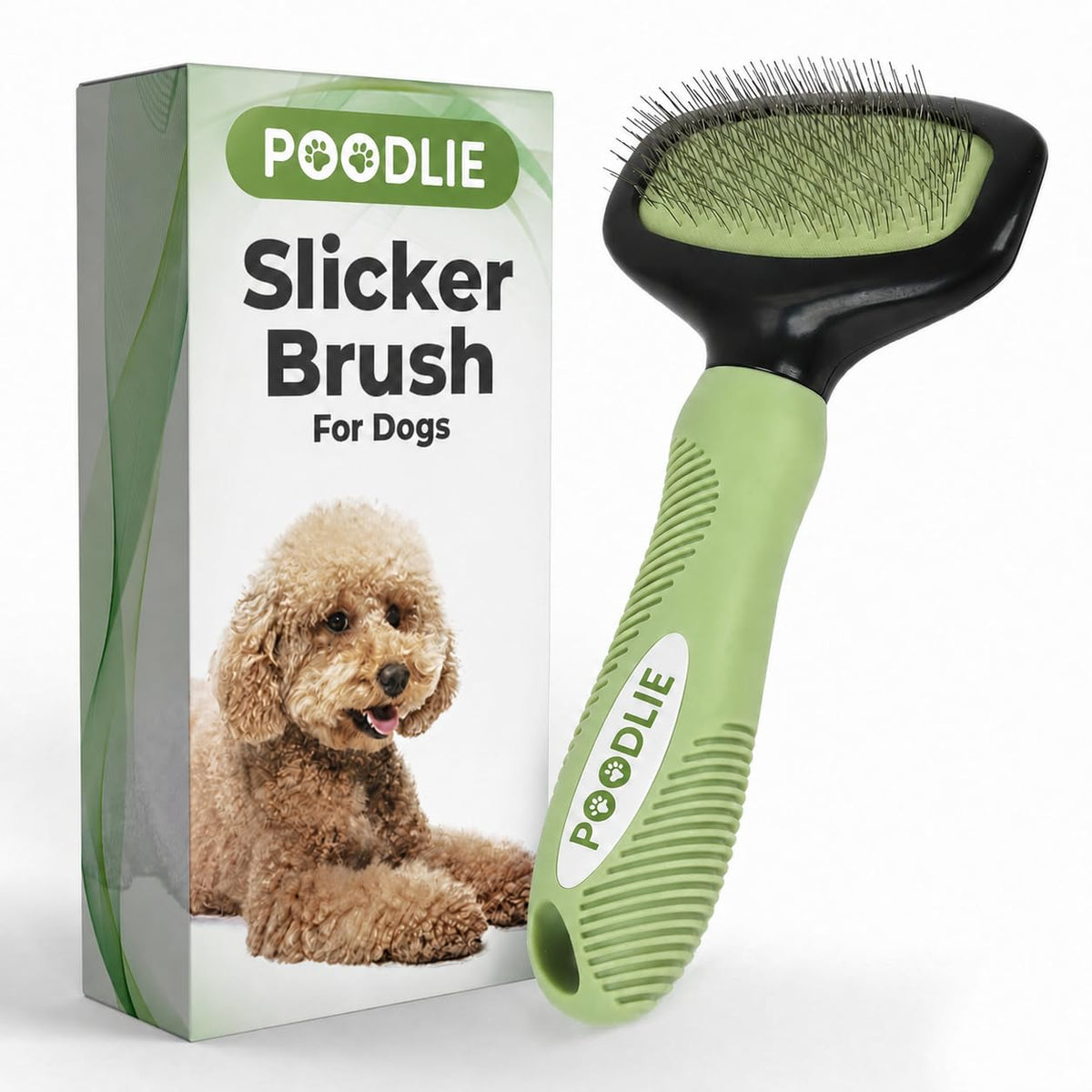Poodle Pet Slicker Brush - For Dogs, Cats, Rabbits - Matted/Loose Fur, Knots - Suitable for Doodle/Goldendoodle Grooming and Shredding Short/Long Hair