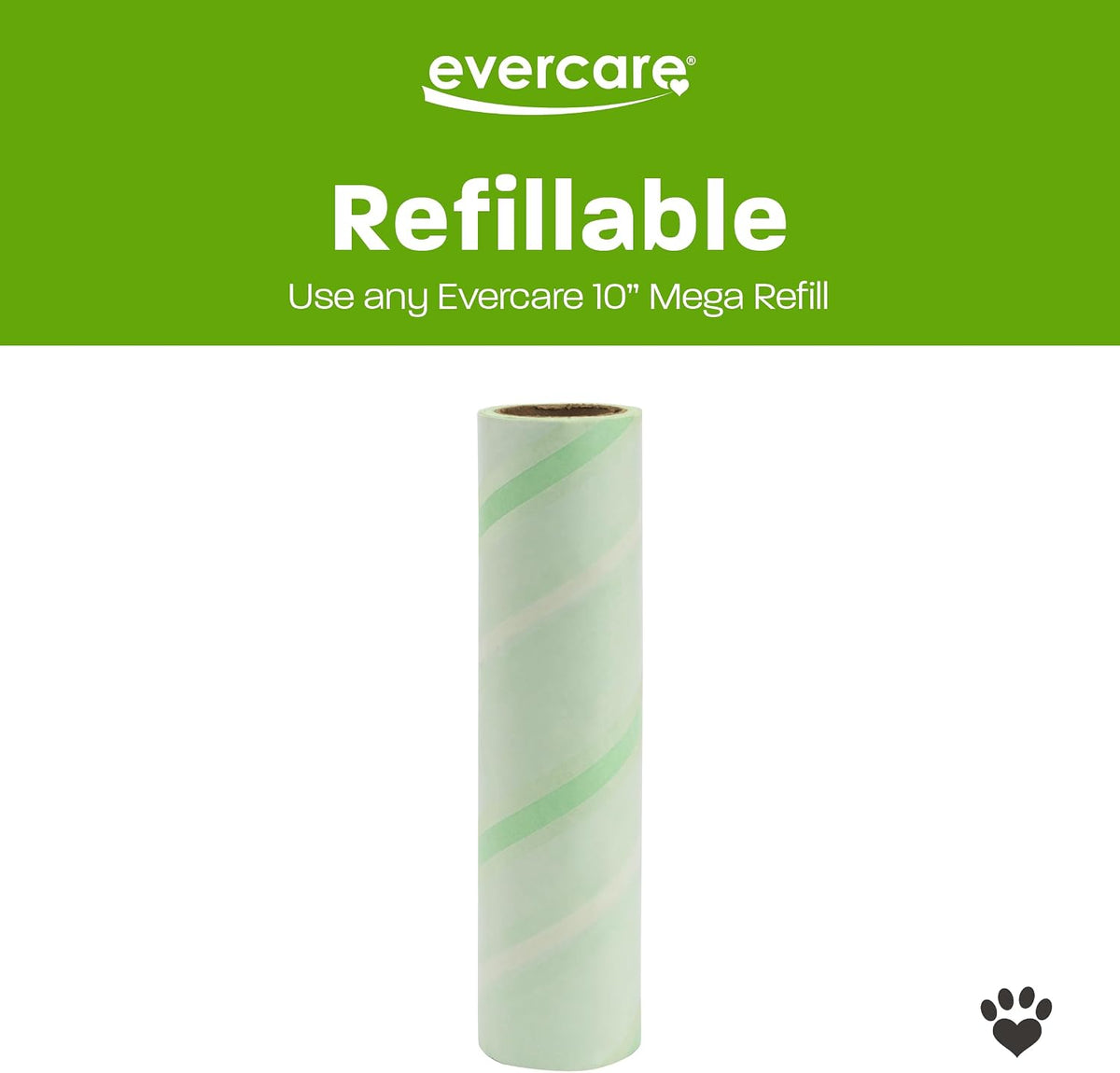 Evercare Ultra Sticky Pet Mega Lint Roller Value Pack, Manual Clothes & Furniture Cleaner with Handle and 2 Refills, 50 Sheets Each