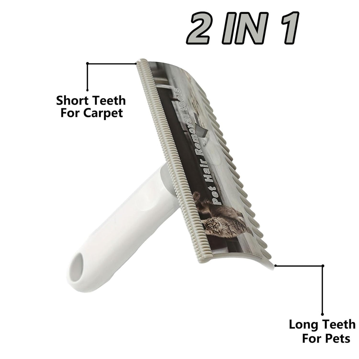 1Pc Double-sided Dog Hair Brush, Carpet Scraper and Dog Hair Brush, Deshedding Tool for Dogs and Cats Hair Remover, Combs, and Brushes for Pet Grooming, Long Hair Cat and Dog Dematting Comb