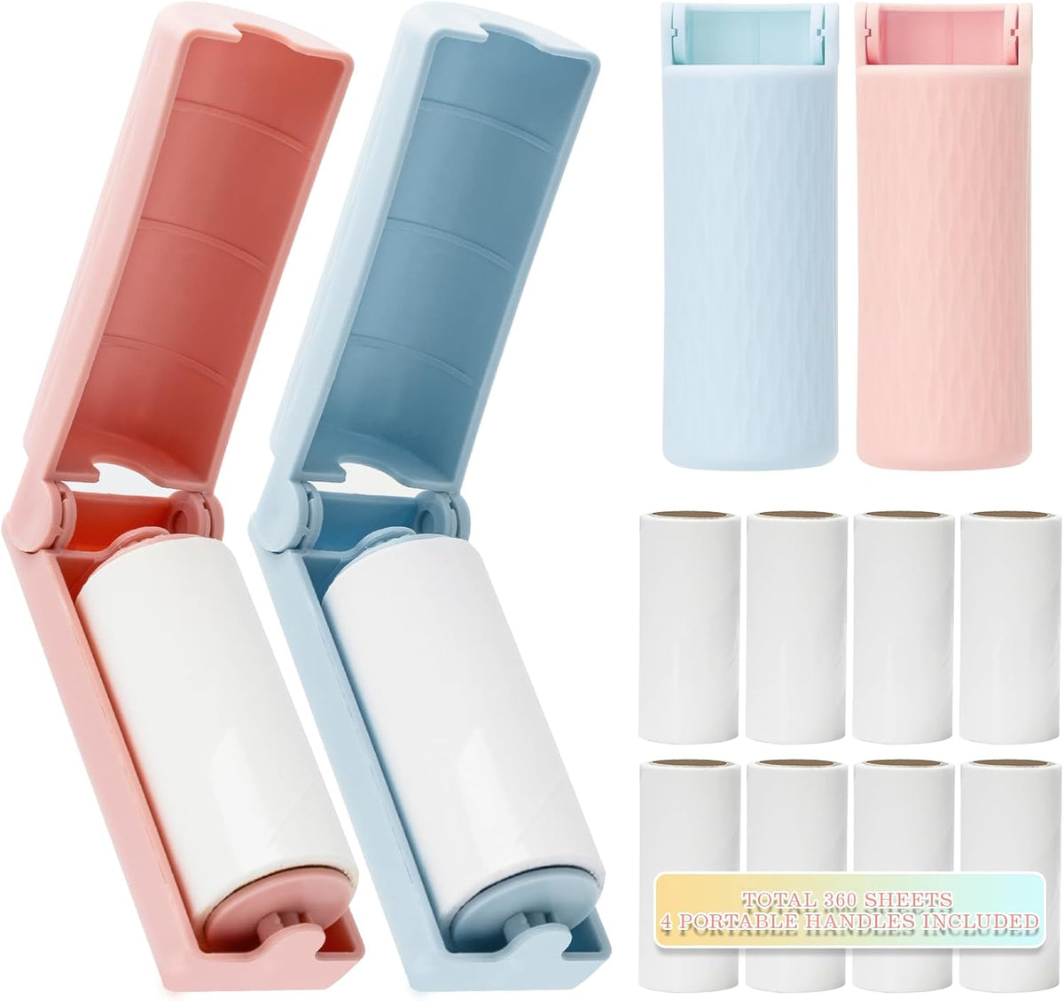 16 Pack Travel Lint Roller with 360 Sheets, Mini Portable Lint Remover