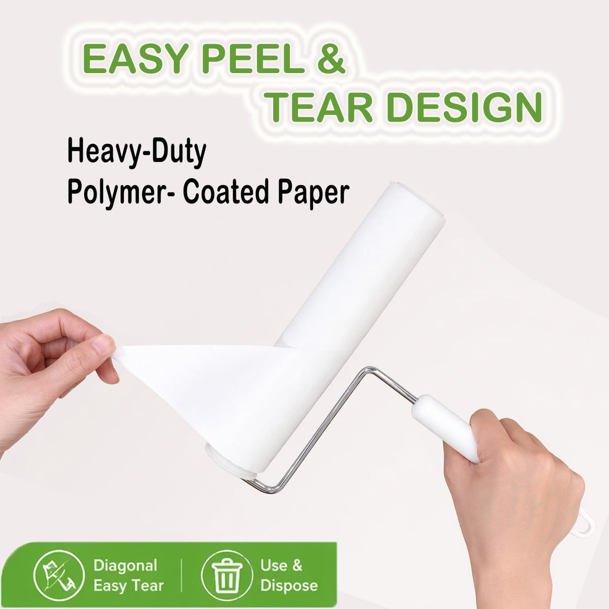 10 Inch Lint Roller Refills, 4 Rolls 240 Sheets for Pet Hair Extra Sticky