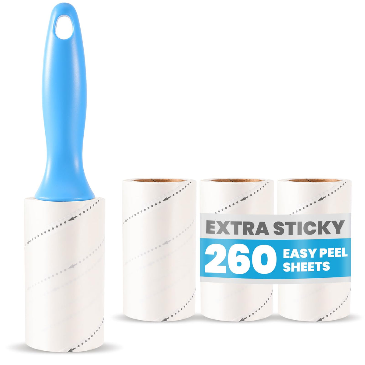 630 Sheets Extra Sticky Lint Roller for Pet Hair, 2 Handles