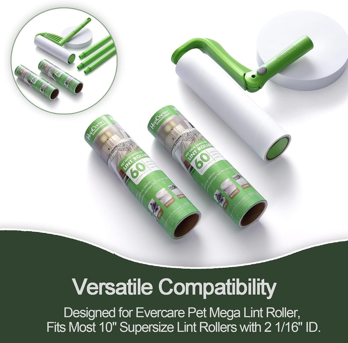 Lint Roller Refills 10", 240 Sheets, 4-Pack Value, Extra Sticky