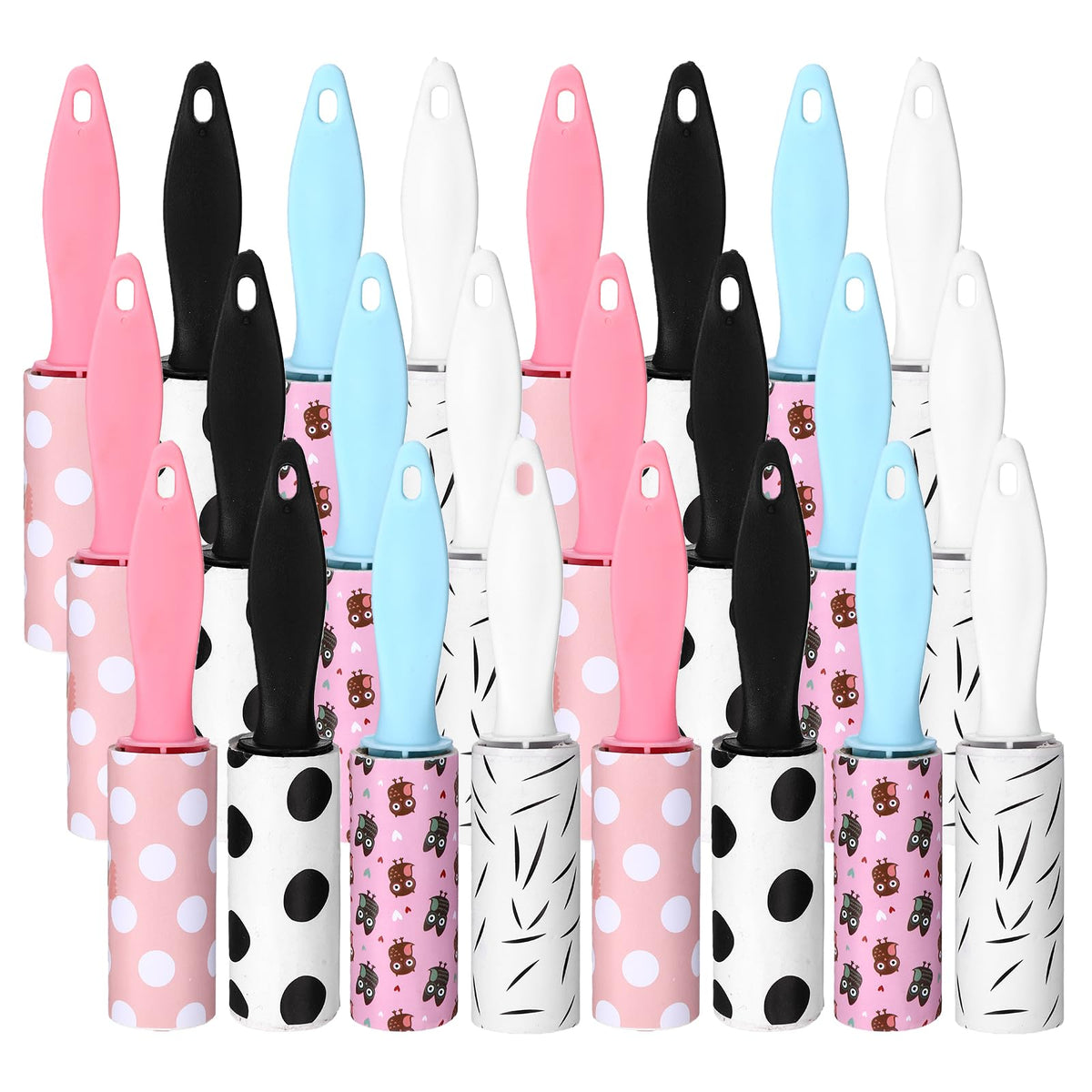 12 Pcs Mini Lint Roller for Clothes Travel Size, Travel Lint Roller for Clothes, Pet Hair, Furniture and Car Compact, Small Lint Remover Sticky Pet Hair Removal Tool for Travel