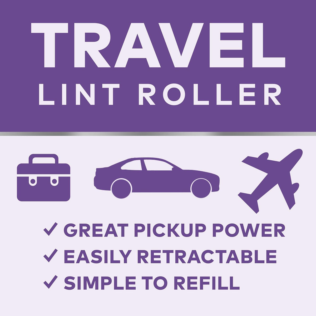 Scotch-Brite Retractable Lint Rollers 2-Pack, Portable Travel-Size Lint Removers for Pet Hair on Clothes, Furniture & Car, 3 in x 8.5 in Mini Rollers, 30 Sticky Sheets Each