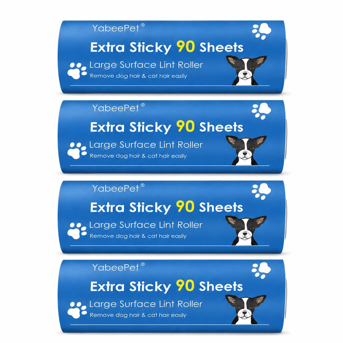 Extra Sticky Large Surface Lint Roller, 6.3'' Giant Lint Roller for Pet Hair, Lint Remover Roller for Cat Hair, Clothes, Furniture (1 Handle + 450 Sheets)