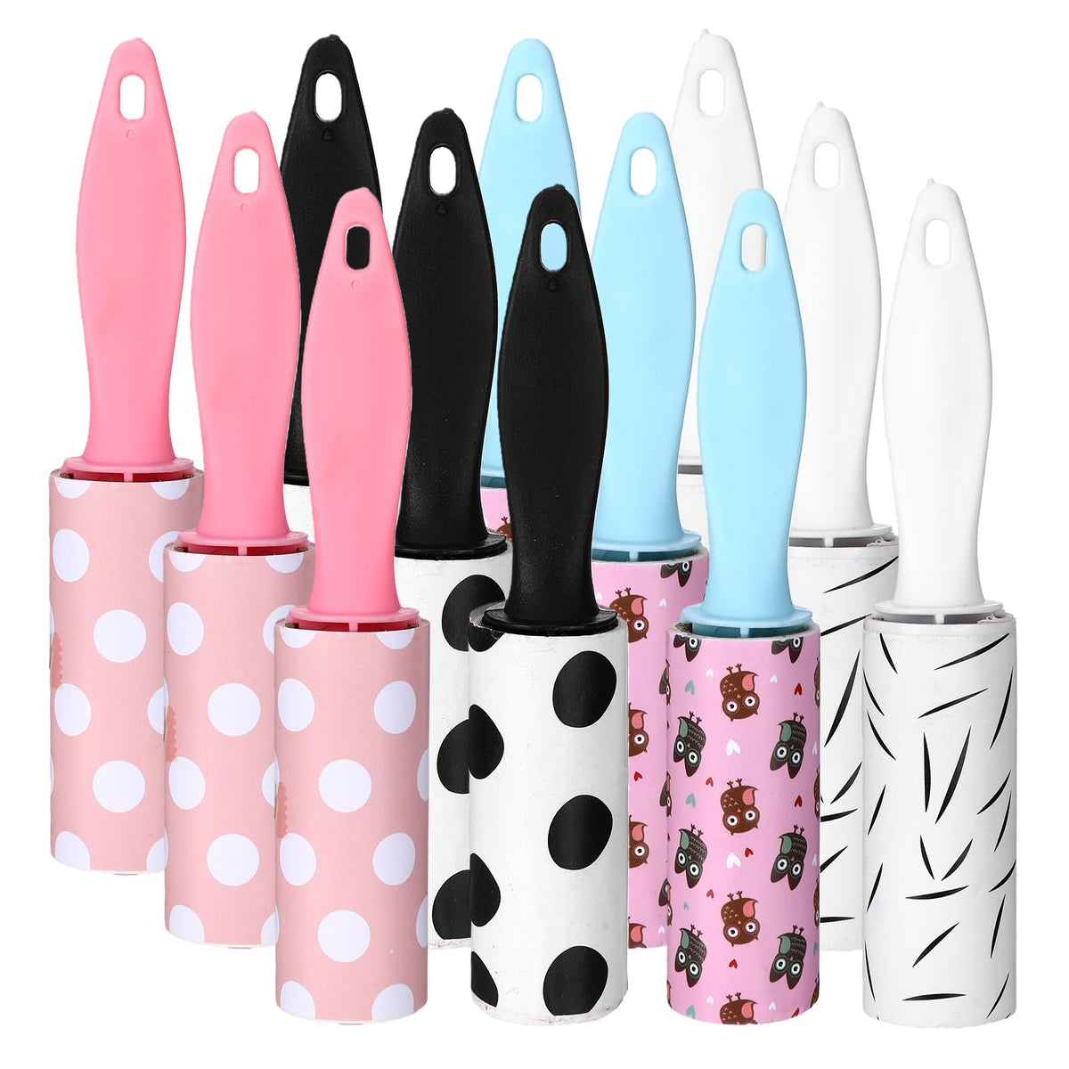 12 Pcs Mini Lint Roller for Clothes Travel Size, Travel Lint Roller for Clothes, Pet Hair, Furniture and Car Compact, Small Lint Remover Sticky Pet Hair Removal Tool for Travel