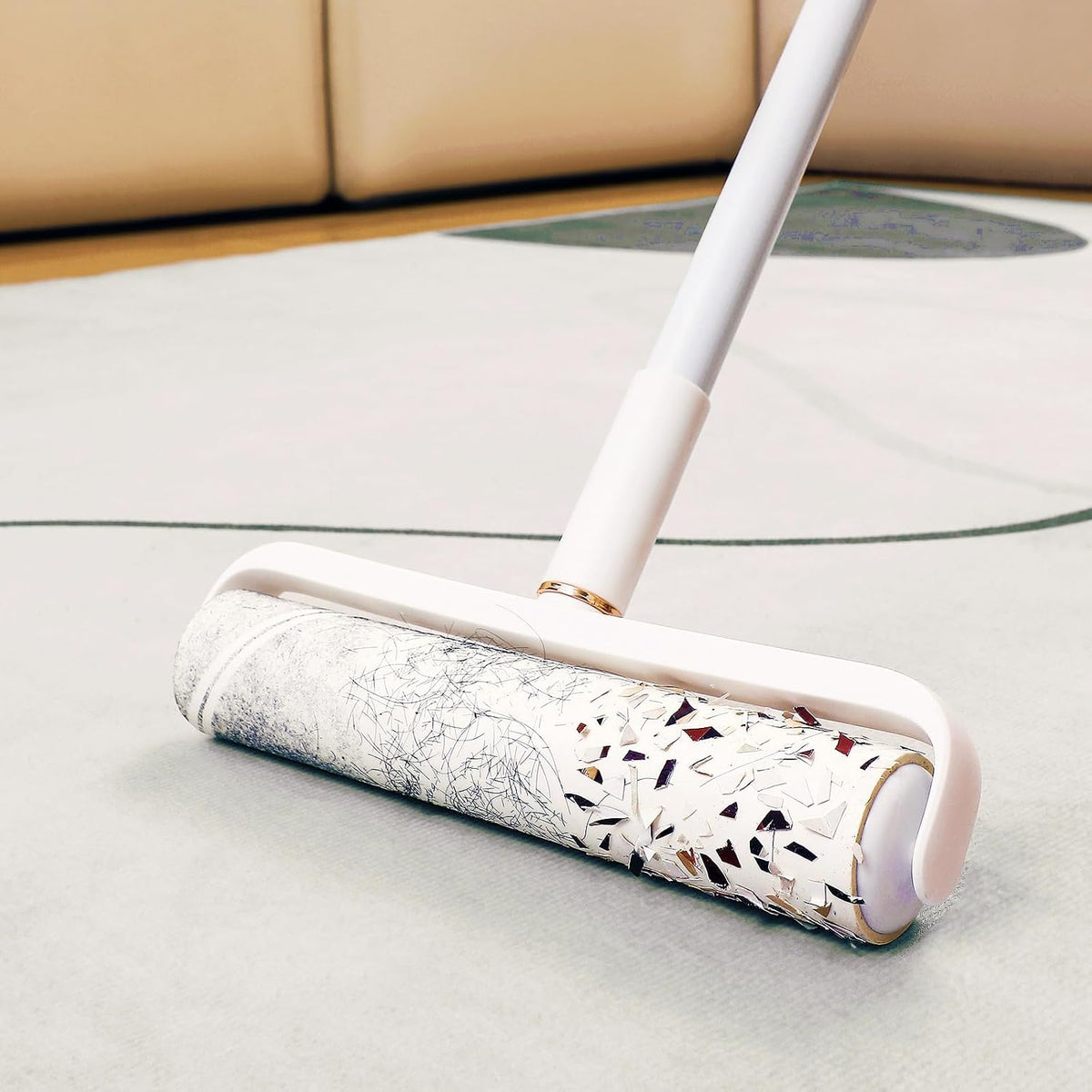 9.45 inch Large Lint Roller Refills Compatible with Delomo PetLovers and Other 9.4'' - 9.5'' Large Lint Rollers for Carpet Floor Pet Hair Remover Refill 60 Sheets per Roll 5 Pack Total 300 Sheets