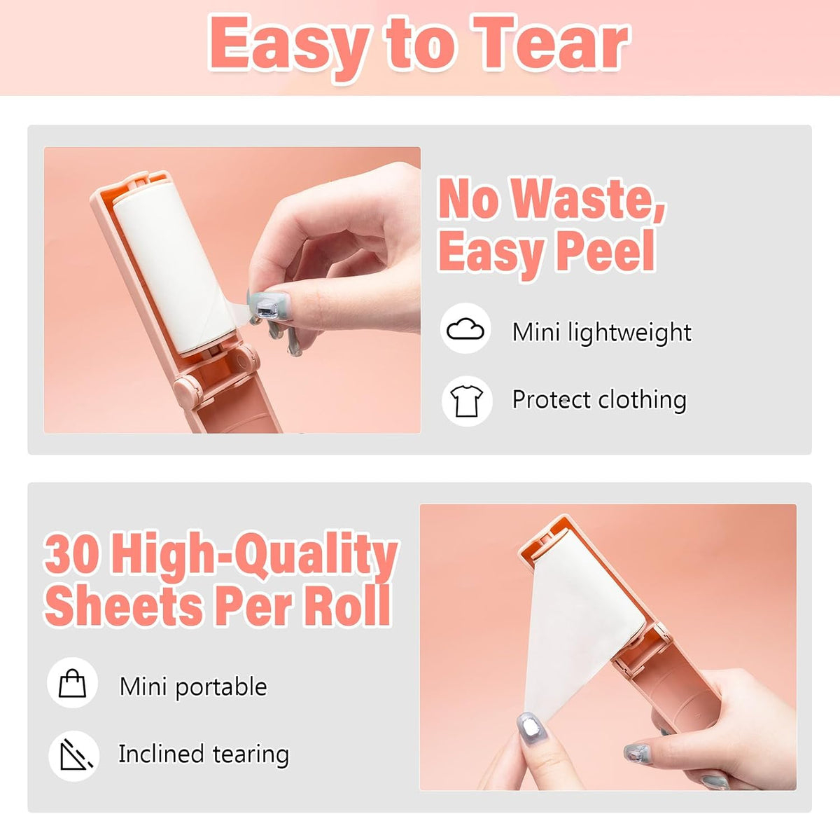 16 Pack Travel Lint Roller with 360 Sheets, Mini Portable Lint Remover