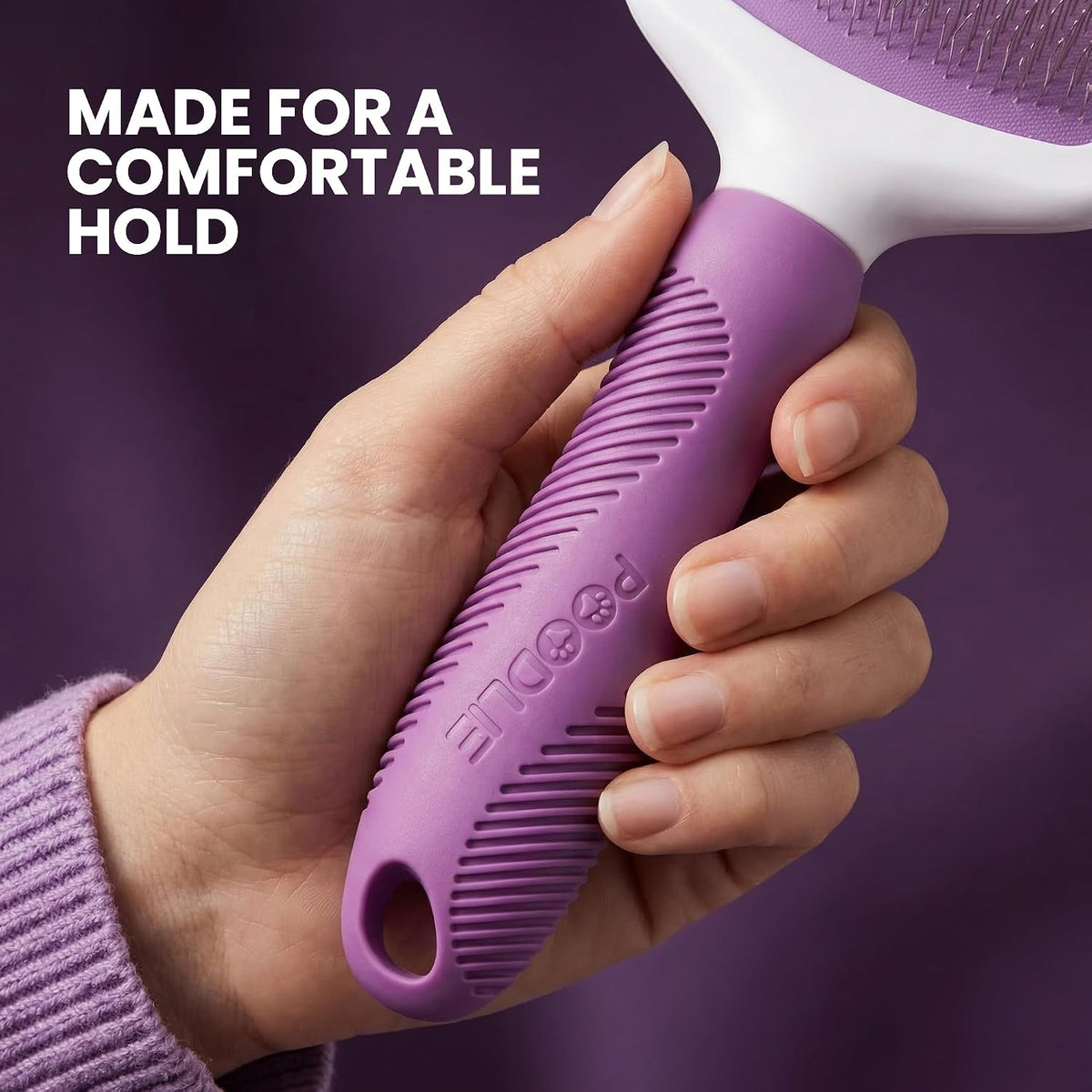 Poodle Pet Slicker Brush - For Dogs, Cats, Rabbits - Matted/Loose Fur, Knots - Suitable for Doodle/Goldendoodle Grooming and Shredding Short/Long Hair