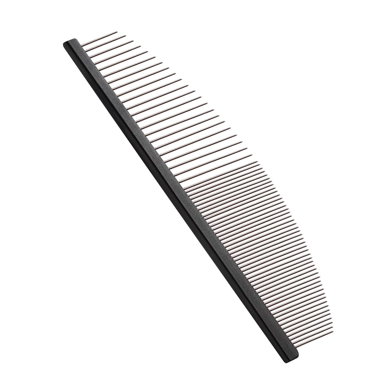 6.5 Inch Professional Crescent Coarse Grooming Pet Comb Lightweight Wide/Fine Tooth Butter Comb for Dogs & Cats Removing Tangles, Knots,Flea,Undercoat,and Excess Hair, Rounded Corners Design for Safe