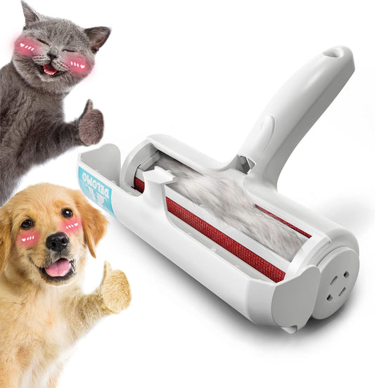 DELOMO Pet Hair Remover Roller, Reusable Lint Roller for Dog and Cat Hair