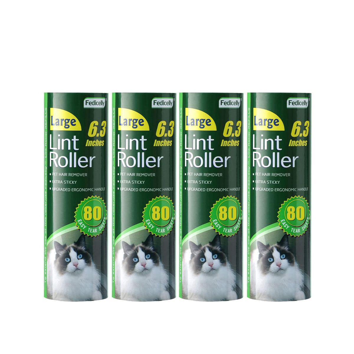 Fedicelly Large Lint Rollers Pet Hair Extra Sticky Furniture,Cat Dog Hair Remover Laundry Clothes Carpet,6.3 inches Wider with 320 Sheets Giant Lint Remover Brush for Couch