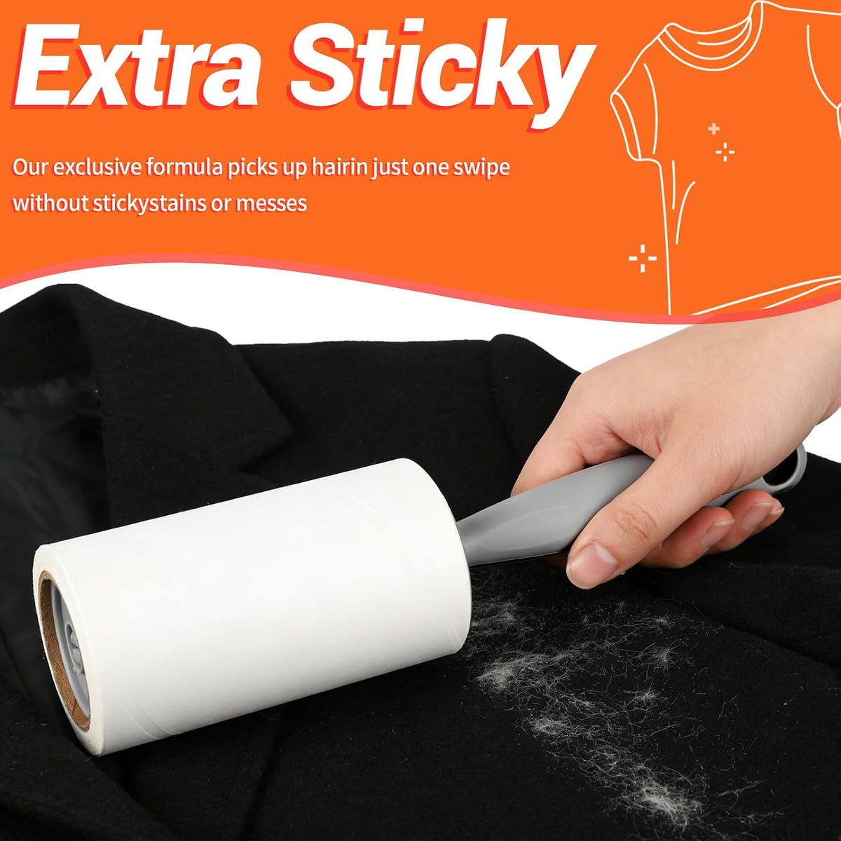 Lint Roller,Extra Sticky Pet Hair Remover for Clothes,220 Sheets