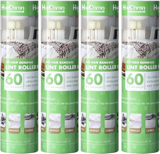 Lint Roller Refills 10", 240 Sheets, 4-Pack Value, Extra Sticky