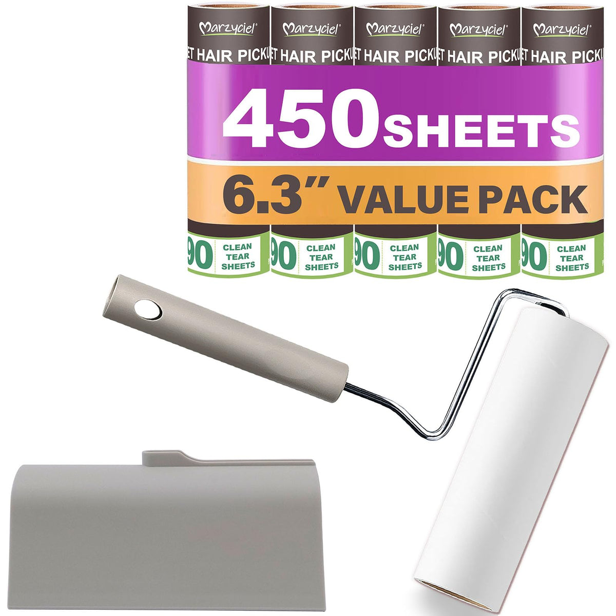 Large Lint Rollers for Pet Hair Extra Sticky，6.3'' Wide Refills