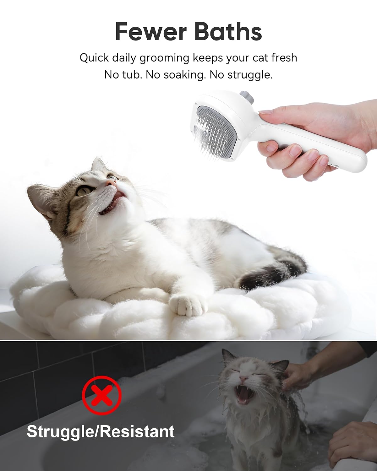 Pet Steam Brush Dog Cat 2026 New Grooming Comb for Shedding Floating Hair