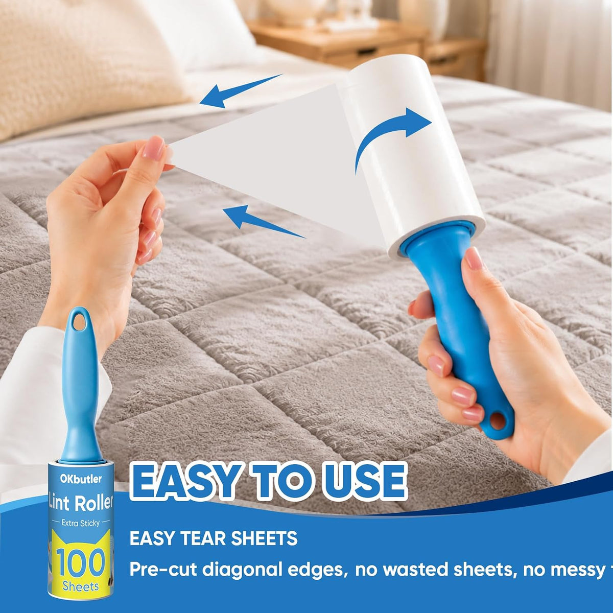 600 Sheets Lint Roller for Pet Hair, Lint Remover Extra Sticky