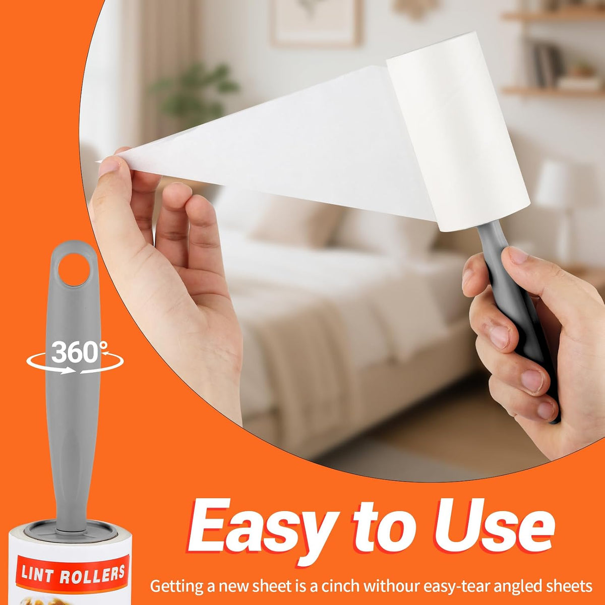 Lint Roller,Extra Sticky Pet Hair Remover for Clothes,220 Sheets