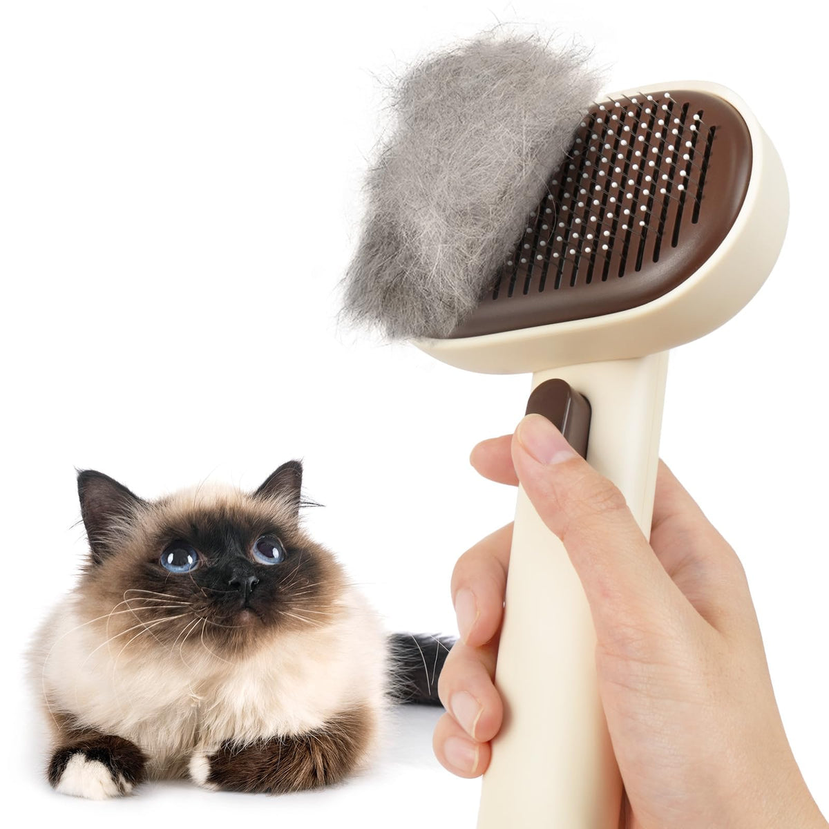 Aumuca Cat Brush for Shedding, Cat Brushes for Indoor Cats, Cat Brush for Long or Short Haired Cats, Cat Grooming Brush Cat Comb for Kitten Rabbit Massage Removes Loose Fur