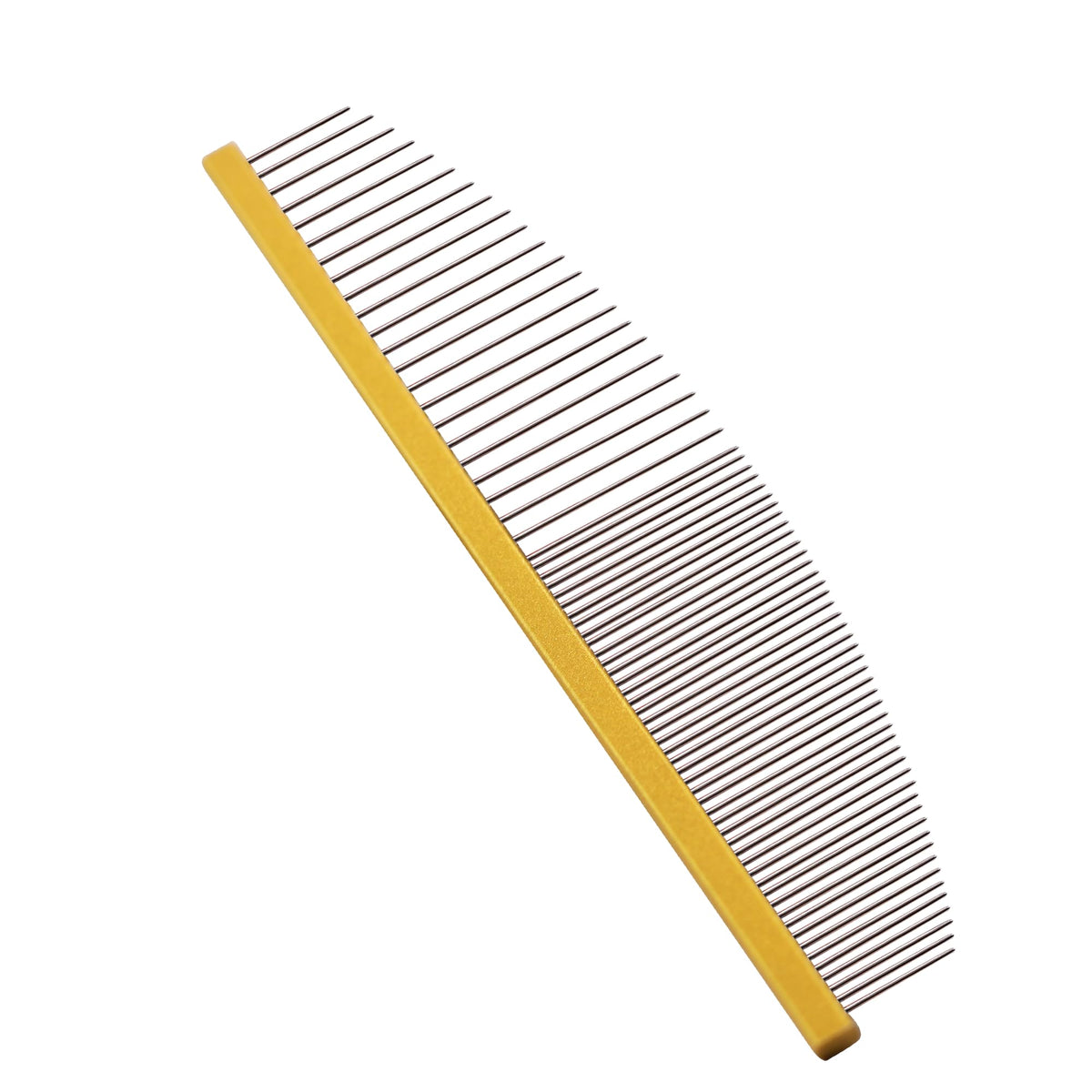 6.5 Inch Professional Crescent Coarse Grooming Pet Comb Lightweight Wide/Fine Tooth Butter Comb for Dogs & Cats Removing Tangles, Knots,Flea,Undercoat,and Excess Hair, Rounded Corners Design for Safe