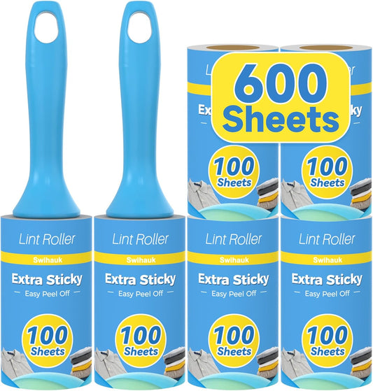 Swihauk 600 Sheets Extra Sticky Lint Rollers for Pet Hair