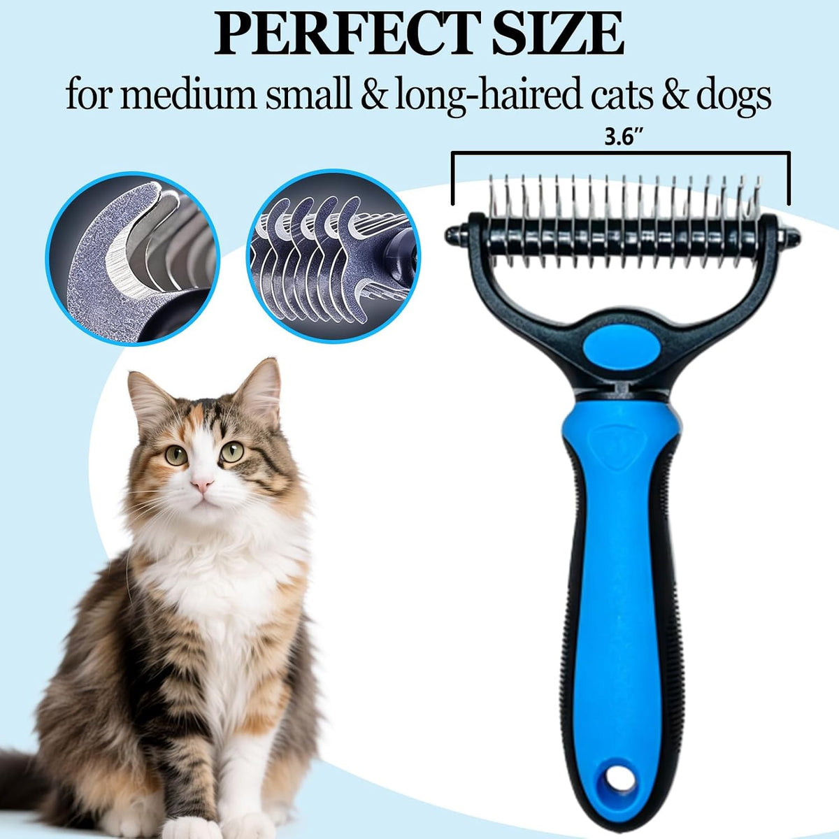 Dog Brush for Shedding Undercoat Rake for Dogs Pet Pro Grooming Tool