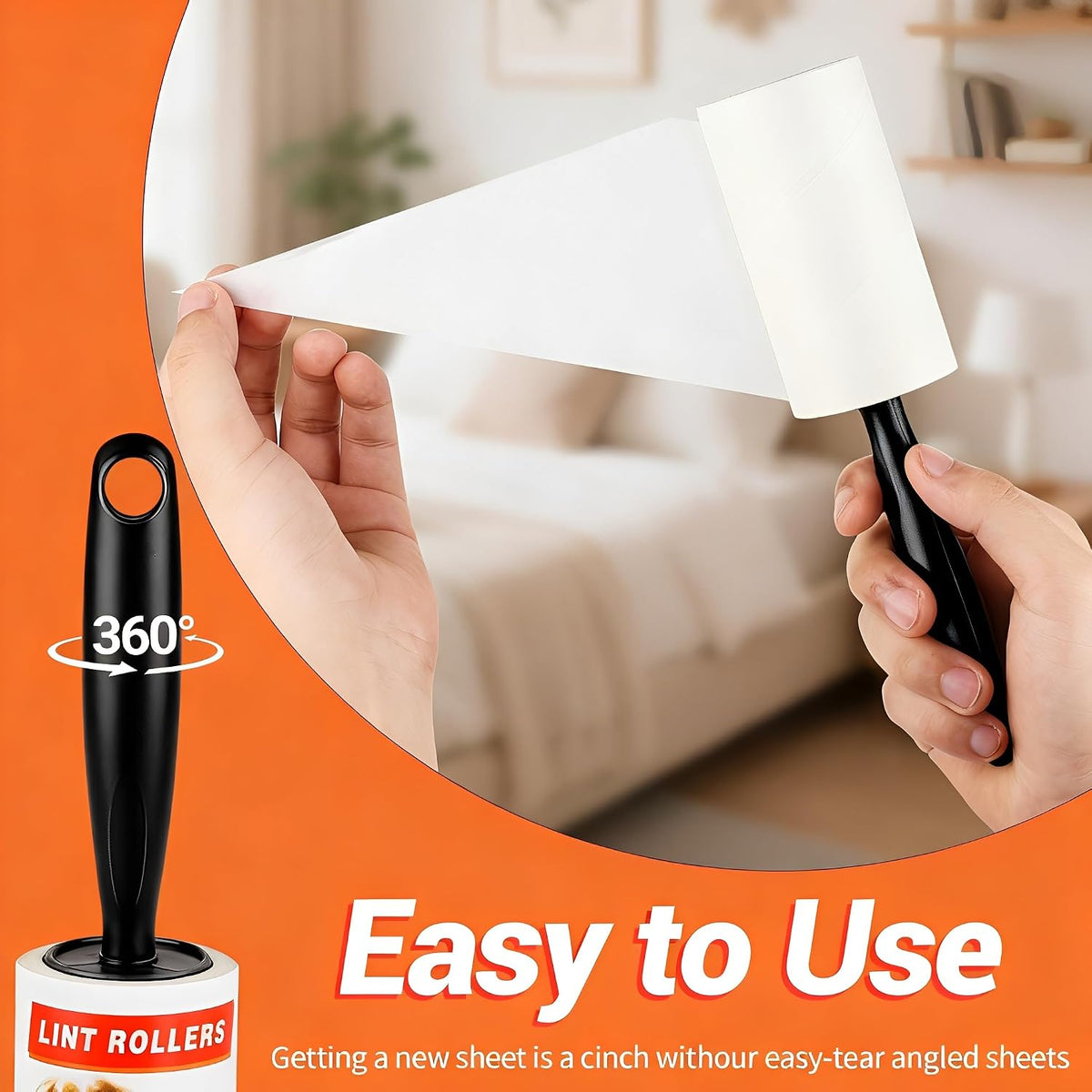 Lint Roller 220 Sheets with 2 Handle, Lint Rollers for Pet Hair Extra Sticky,Pet Hair Remover for Laundry, Lint Rollers for Pet Hair on Clothes, Furniture & Car - Dog & Cat Hair Removal Tool
