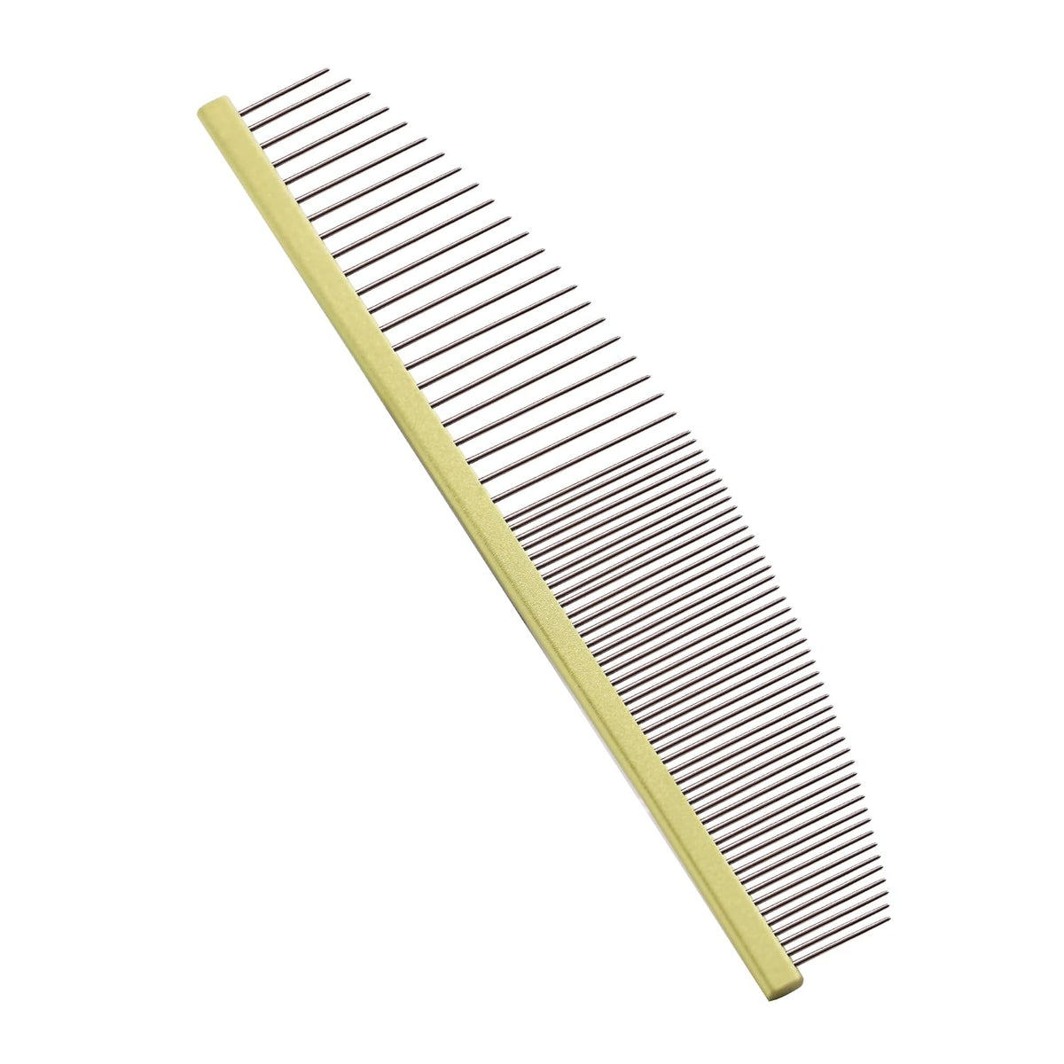 6.5 Inch Professional Crescent Coarse Grooming Pet Comb Lightweight Wide/Fine Tooth Butter Comb for Dogs & Cats Removing Tangles, Knots,Flea,Undercoat,and Excess Hair, Rounded Corners Design for Safe