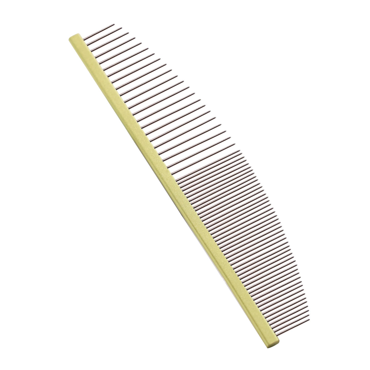 6.5 Inch Professional Crescent Coarse Grooming Pet Comb Lightweight Wide/Fine Tooth Butter Comb for Dogs & Cats Removing Tangles, Knots,Flea,Undercoat,and Excess Hair, Rounded Corners Design for Safe