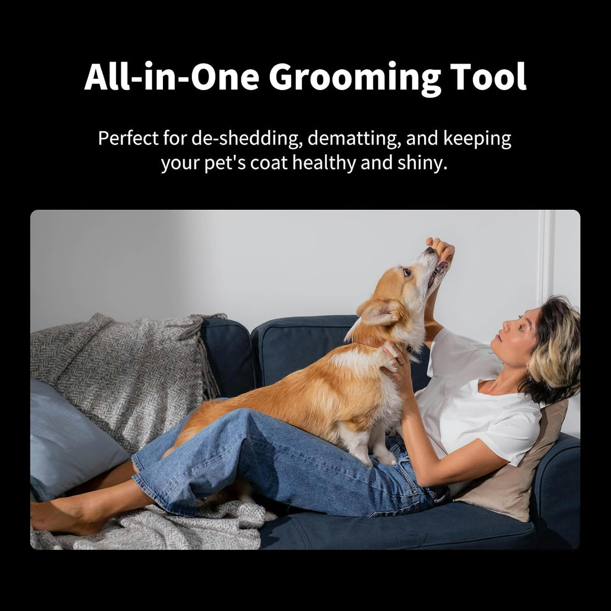 Nidawi Pet Dog Grooming Brush - Double Sided