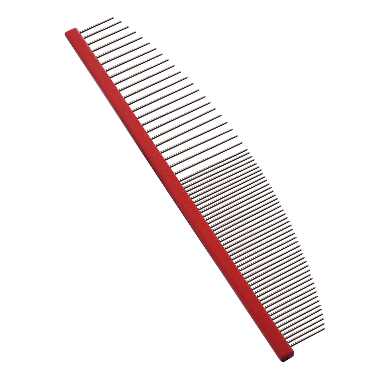 6.5 Inch Professional Crescent Coarse Grooming Pet Comb Lightweight Wide/Fine Tooth Butter Comb for Dogs & Cats Removing Tangles, Knots,Flea,Undercoat,and Excess Hair, Rounded Corners Design for Safe