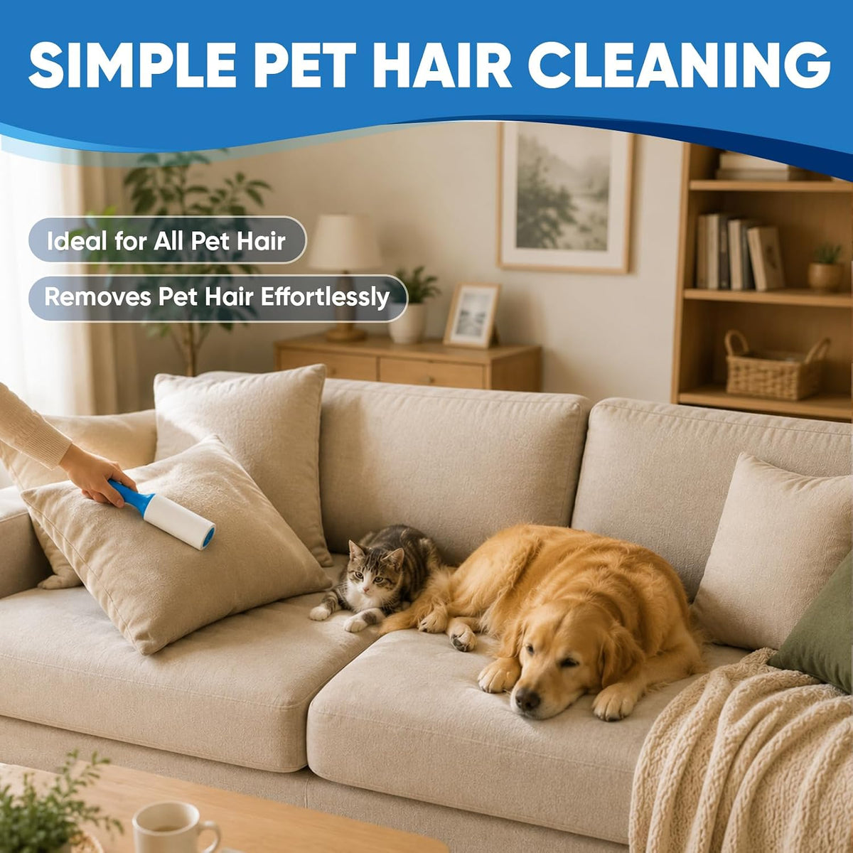 600 Sheets Lint Roller for Pet Hair, Lint Remover Extra Sticky