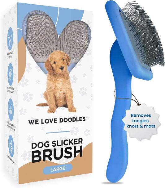 Slicker Brush for Dogs, Pet Grooming Brushes for Doodles & Poodles, Large