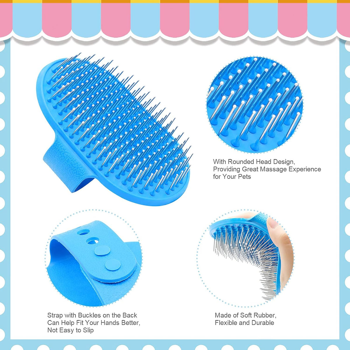 Rabbit Grooming Kit, Rabbit Brush for Shedding with Bunny Nail Clipper, Rabbit Nail Trimmers with Pet Combs for Hamster Guinea Pig Ferret by KALAMANDA