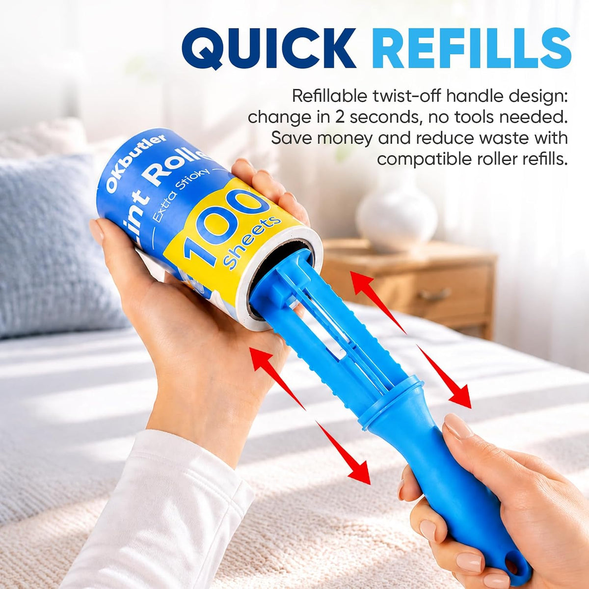 600 Sheets Lint Roller for Pet Hair, Lint Remover Extra Sticky