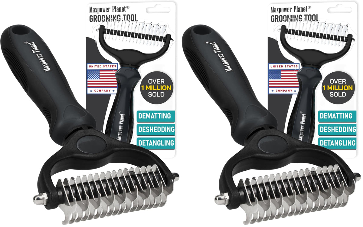 Maxpower Planet Dog Grooming Rake, Deshedding Undercoat Brush, Dogs & Cats