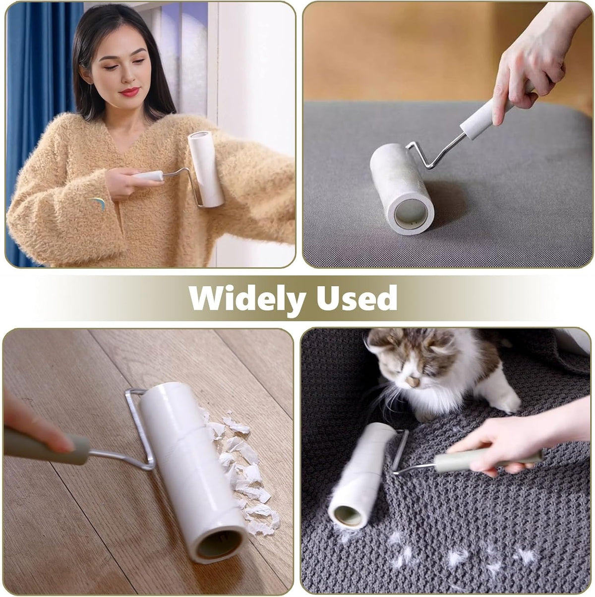 Large Lint Rollers for Pet Hair Extra Sticky，6.3'' Wide Refills