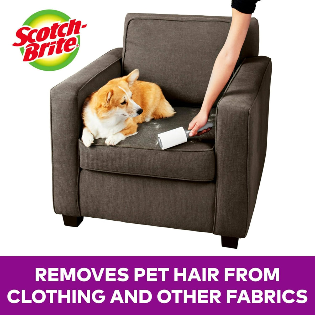 Scotch-Brite Pet Extra Sticky Lint Rollers 4 Rollers 48 Sheets Per Roller 192 Sheets Total