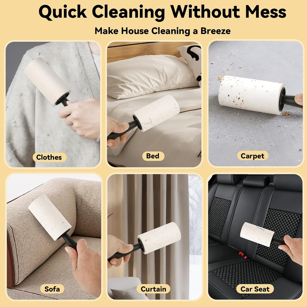 Lint Roller for Pet Hair Removal, Extra Sticky Pet Hair Rollers