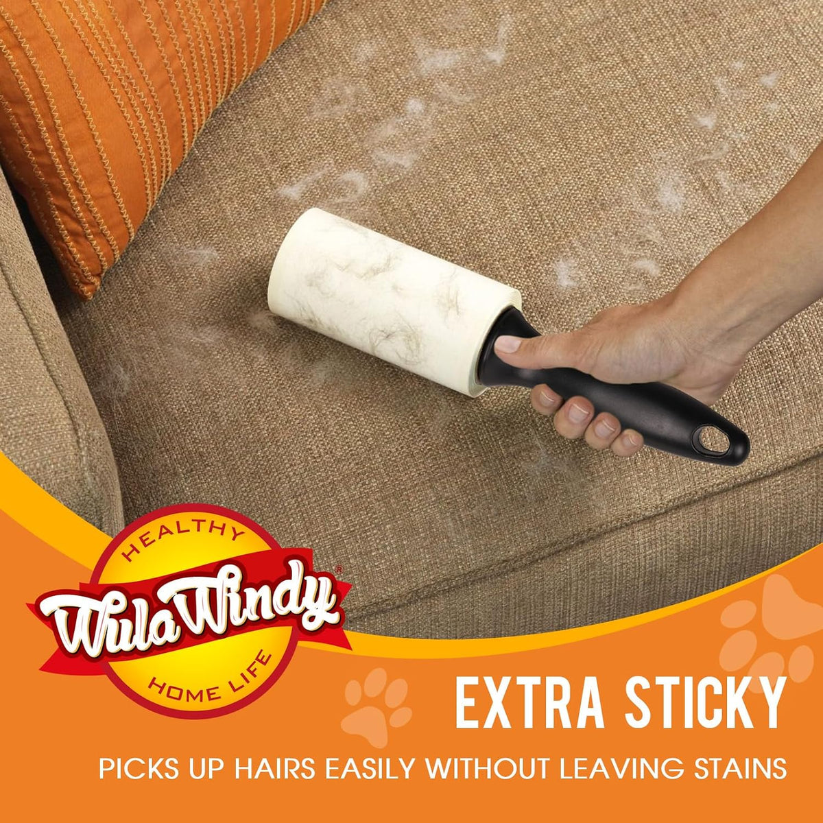 WulaWindy Extra Sticky Lint Rollers for Pet Hair, 240 Sheets, 4-Pack