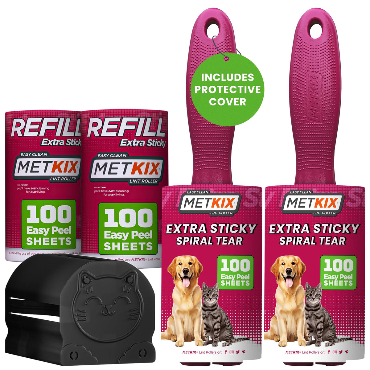 Lint Rollers for Pet Hair Extra Sticky, Special Cover Design, Pet Hair Remover, 400 Sheets