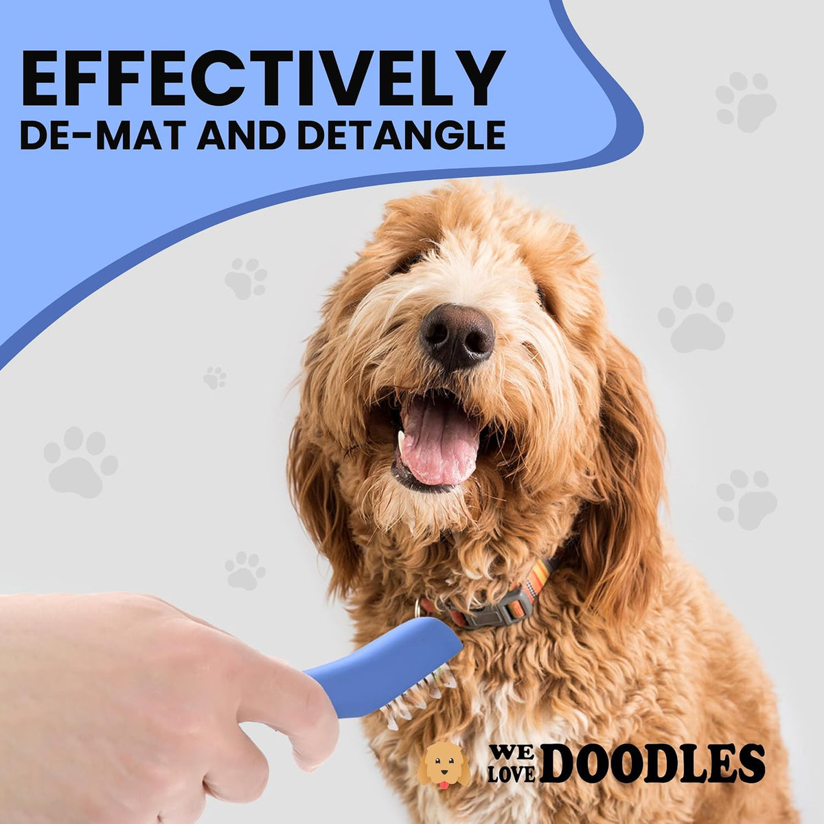 Dematting Comb for Dogs, Undercoat Rake Grooming Tool, Mat Remover, 5 Blade