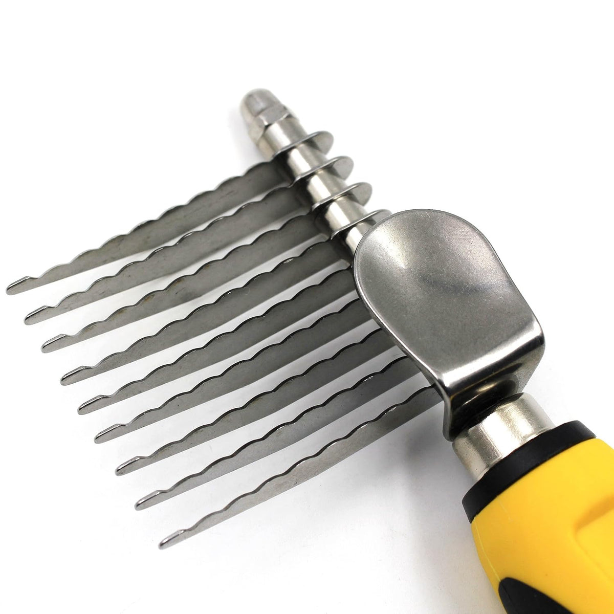 Pet Republique Dematting Tool for Dogs and Cats - Stainless Steel Matt Breaker Rake for Undercoat and Mat Brush - Knot Out for Long Haired Breed Pets