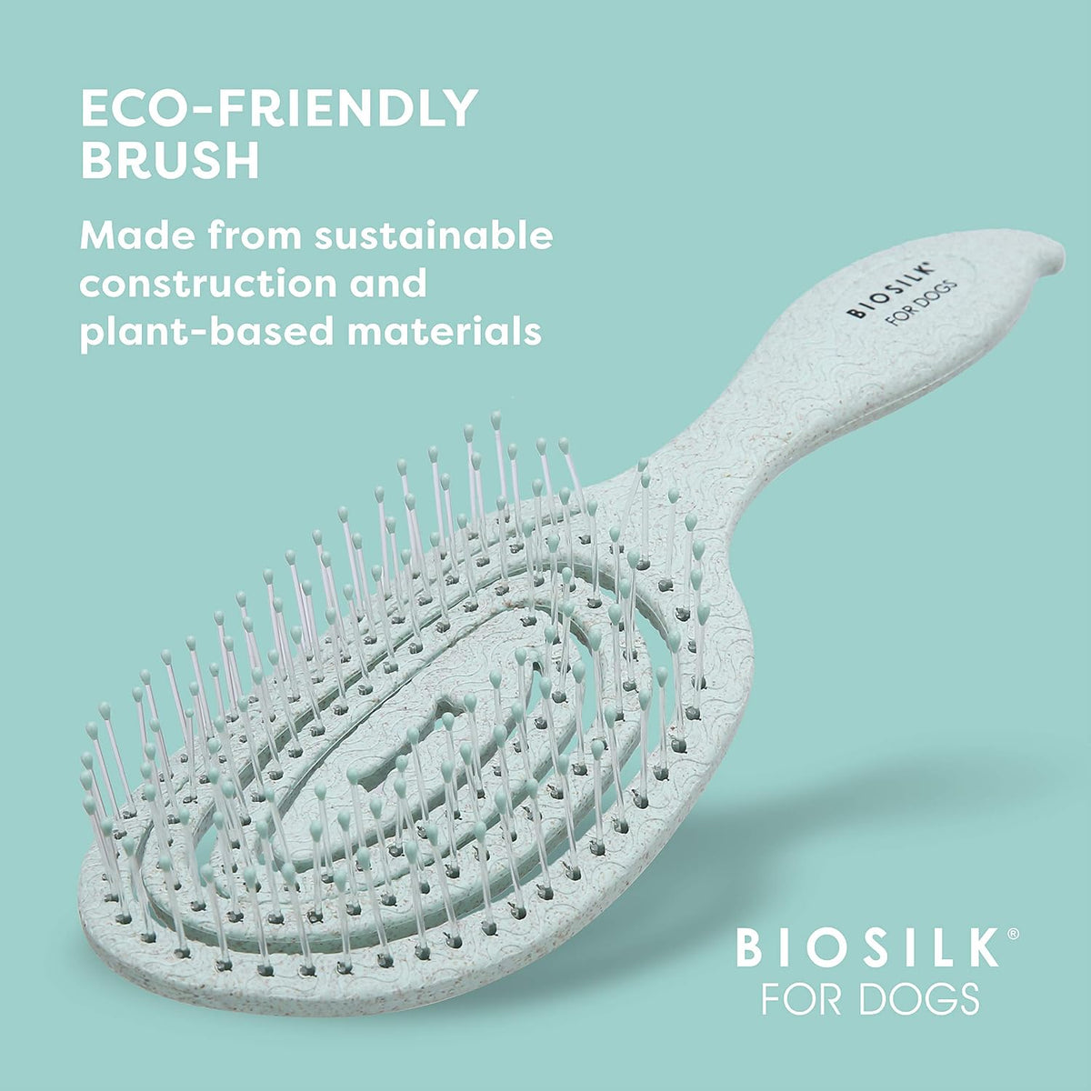 BioSilk for Pets Eco-Friendly Detangling Pin Brush for Dogs